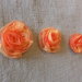 Rosa arancione fermaglio capelli - spilla in organza