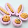 KIT Stampo pane fimo baguette in silicone flessibile stampo dolci dollhouse fimo gioielli cabochon cibo in miniatura kawaii 6 stampi ST142