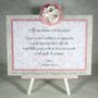 Targhetta con scarpette versione rosa - regalo bomboniera madrina padrino Battesimo