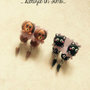 Coppie orecchini Cane e Gatto in Fimo  Couples earrings Dog and Cat polymer clay