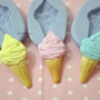 STAMPO GELATO 3,0 cm silicone flessibile 3d Gelato miniature dollhouse charm kawaii fimo gioielli sapone resina gesso ST174