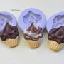 Stampo Cupcake 1,7mm cm silicone flessibile 3d Cupcake miniature dollhouse charm kawaii fimo gioielli sapone resina gesso ST181