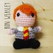 Pupazzetti amigurumi Harry Potter, Ron Weasley ed Hermione Granger