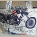 Borsa bandiera americana e moto fatta a mano♥