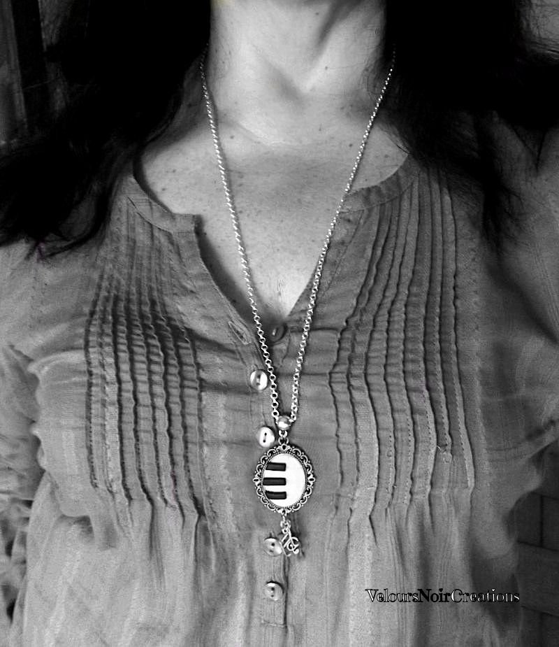 VONALA Collana da donna in argento Sterling con note musicali a forma di cuore, ciondolo a forma di chiave di violino con note musicali, regalo per gli amanti della musica, donne, adolescenti