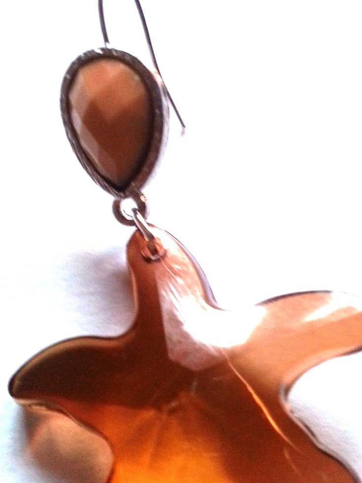 Orecchini A Starfish Per Donne 925 Oreni Blu In Argento Sterling - Foto 9