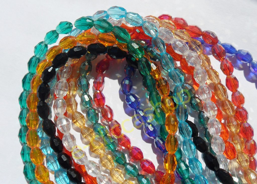 500 Perline Di Vetro Sfaccettate 6mm - 10 Colori, Per Braccialetti, Collane E Bigiotteria Fai Da Te - Foto 12