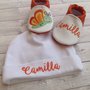 Set Scarpine e Cappellino Farfalla personalizzati con nome - Bimba 3-6 mesi