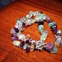 Bracciale in chips fluorite