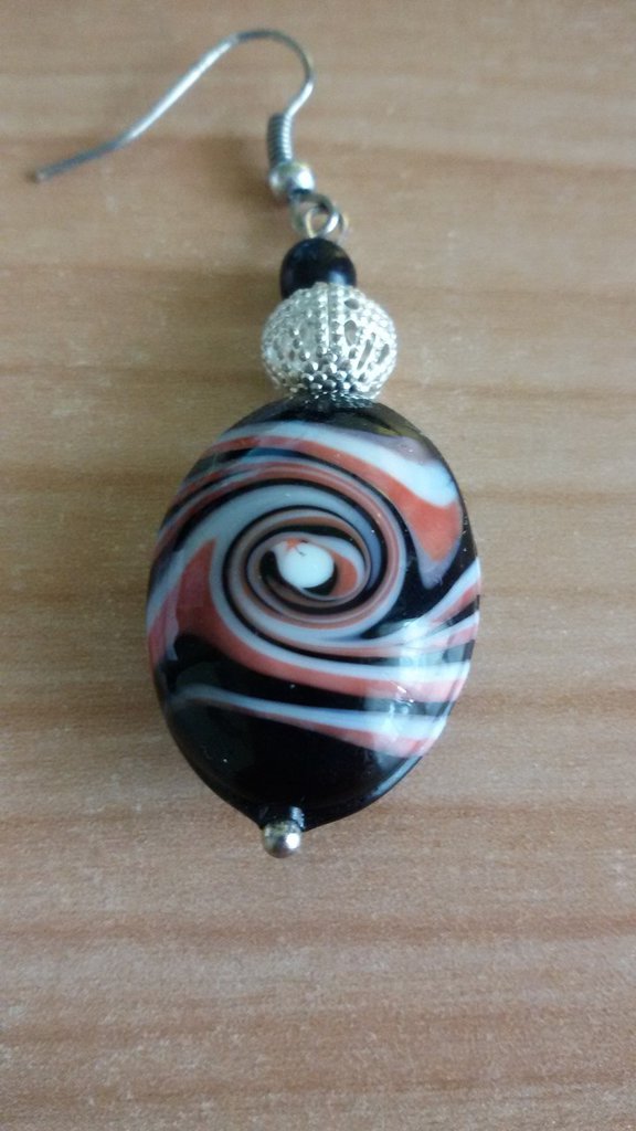 Orecchini in vetro di Murano, cubi in oro rosso da 12 mm