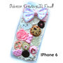 Cover IPhone 6/6s - miniature, kawaiii, fiocco, orsetti gommosi, rose, cookie, caramelle, cioccolato