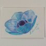 Aceo n. 24 - fiore turchese