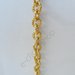 Catena "martellata" color oro anelli ovalizzati 1 mt