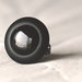 A.6.2015 - anello nero regolabile in resina realizzato con bottone vintage