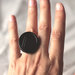 A.8.2015 - anello nero regolabile con bottone