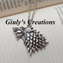 Collana casa Stark GAME OF THRONES Il Trono di Spade Metalupo casata STARK