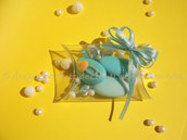 bomboniera battesimo bambina o nascita bambina con confetti decorati