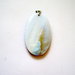 Collana argentata con grande ciondolo in madreperla, misura 62x37x6 mm., madreperla bianca, madreperla abalone, madreperla grigia