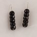 Orecchini in onice nero sfaccettato fatti a mano - earrings black onyx faceted handmade.