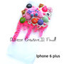 Cover IPhone 6/6s PLUS Gamer, caramelle, cioccolato, pastel goth, glassa, rosa, joistick, joystick, waffle