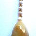Collana "Drop" cristalli beige e marroni con pendente in pietra dura