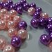 42 Perle color Viola e Rosa Cipria