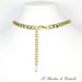 Collana con catena dorata e gocce sfaccettate di cristallo bluette fatta a mano - Genziana 