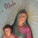 Bassorilievo restaurato "Madonna e Gesù bambino"