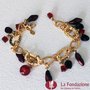 Bracciale Charm Cherry in vetro di Murano fatto a mano