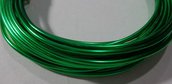 6 metri Filo Alluminio colore VERDE SMERALDO 2 mm