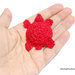 Amigurumi tartaruga - portachiavi  - regalo -  bomboniera per laurea ad uncinetto in rosso