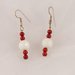 Orecchini in agata bianca e corallo rosso fatti mano - earrings in white agate and red coral hand made.