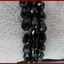 PERLINE CRISTALLO A GOCCIA SFACCETTATO  NERO 8 MM PER 6 MM 30 PZ