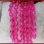 PERLINE CRISTALLO A GOCCIA SFACCETTATO  FUCSIA 8 MM PER 6 MM 25 PZ