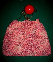 Pochette in fettuccia di cotone melange rosa