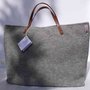 Borsa "Tote Bag" grigio chiaro