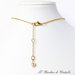 Collana con perle color oro gocce Swarovski miele e catena fatta a mano - Ginestra