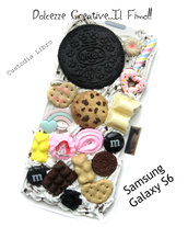 Cover SAMSUNG GALAXY S6 A libro! Cioccolato, oreo, biscotti, miniature, kawaii, cookie, orsetti gommosi