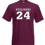 T-shirt Teen Wolf Stilinski 24 McCall 11 Rosso Bordeaux