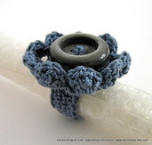 Schema Pattern per realizzare gli anelli all'uncinetto crochet "Flower Power Ring" - PDF