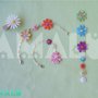 Bracciale/Cavigliera con catenella color argento e fiori in macramè - Linea Daisy