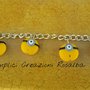 bracciale minion, ciondoli in fimo a forma di minions- simpatico- spiritoso- particolare- adatto a una persona che ama i Minions...