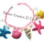 Bracciale - Estate - Summer - Conchiglie - Stelle marine- diamanti, perle