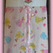 Portapannolini rosa realizzato a mano con ricamo a punto croce "Dolci principesse"