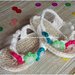 sandali infradito a uncinetto  in cotone per bimba neonata