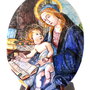 Ovale in maiolica "Madonna del Libro"