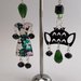 Orecchini "Sundry Molds" - Crown-Doll Green-Blac