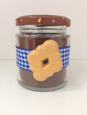goloso barattolo decorato con biscotto campagnola in ceramica, realizzato e dipinto a mano