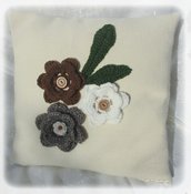 Cuscino fiori di lana