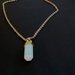 CIONDOLO OPALE Ciondolo Punto Regalo Opalite CRISTALLO QUARZO Catena Oro 14k Placcato 